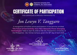 Certificate: The Future of Connectivity seminar